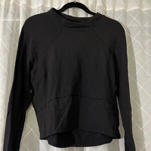 black lululemon cropped sweater size 12